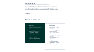 Mockup of Said Business school course page